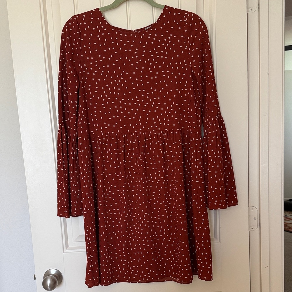 ASOS Rust Polka Dot Dress